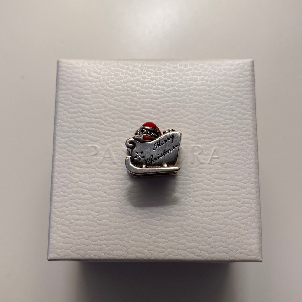 Pandora silver Santa charm